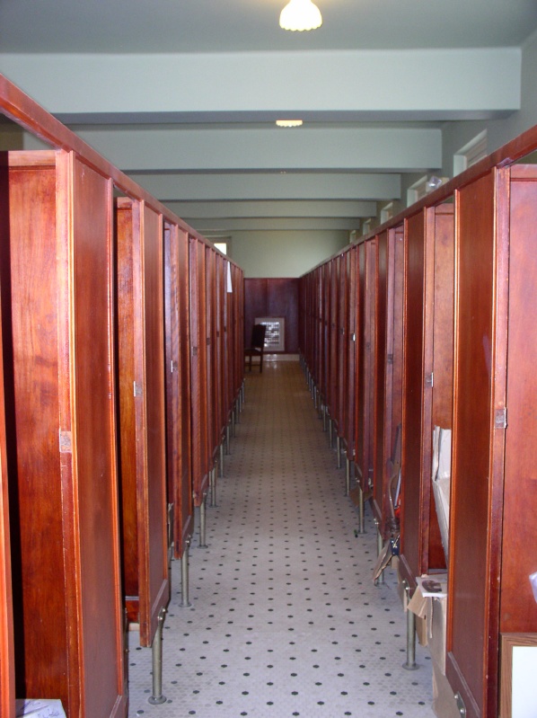 Row upon Row of changing booths