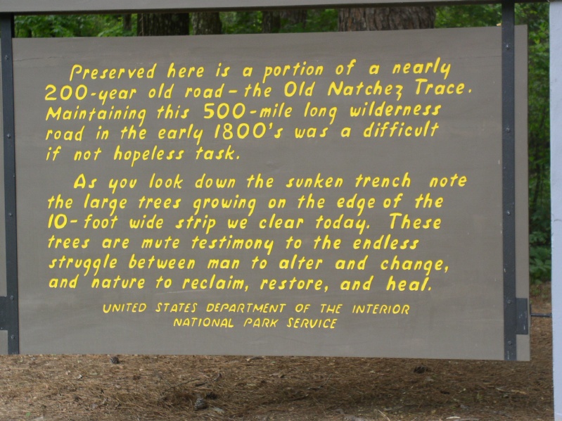 Natchez Trace Trail Sign